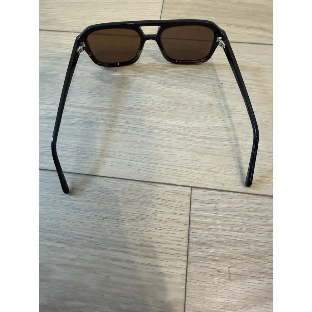 WMP Sydney 1099 BLKBRW Black Polarized Aviator Sunglasses 54-20-144